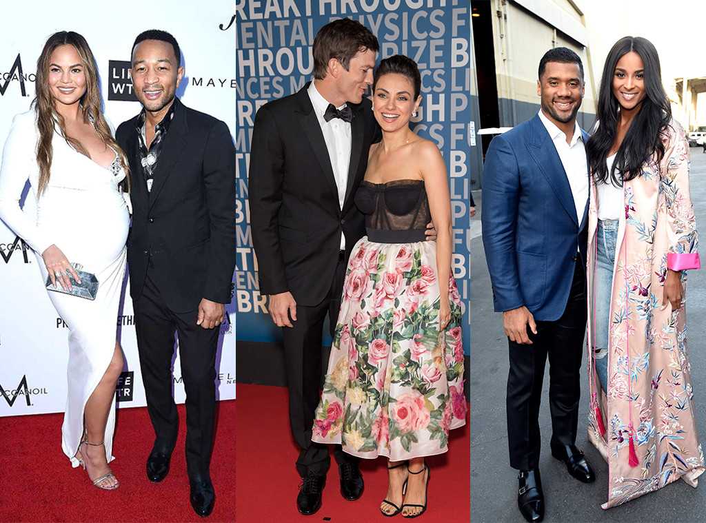 John Legend, Chrissy Teigen, Ashton Kutcher, Mila Kunis, Ciara, Russell Wilson John Legend, Chrissy Teigen, Ashton Kutcher, Mila Kunis, Ciara, Russell Wilson